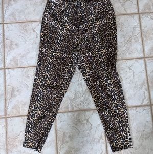 Leopard stretch skinny jeans US 14